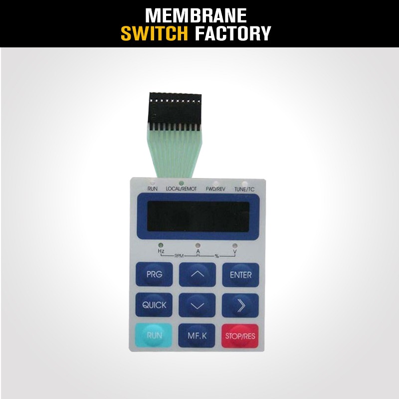 Custom Silk Screen Printing Membrane Switch Flexible Thin Film Keypad Push Button Switch for Household and Medical Equipment