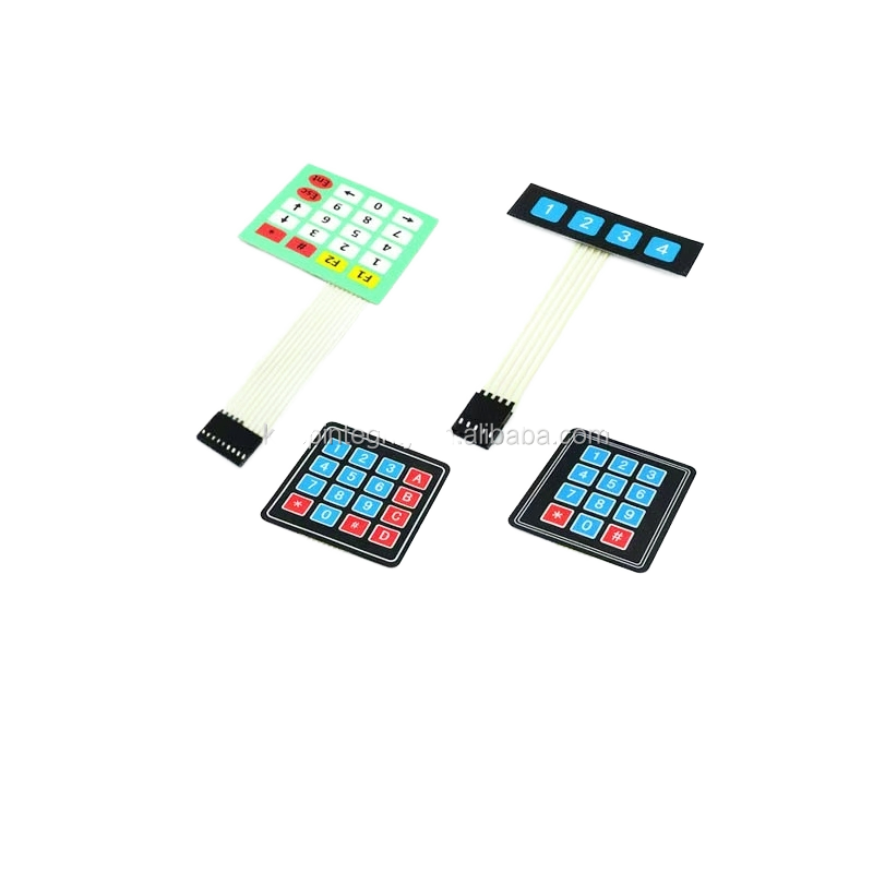 OEM ODM Custom Membrane Switch Keypad, PET PC Graphic Overlay Tactile Push Button Membrane Switch for Industrial Control Panel