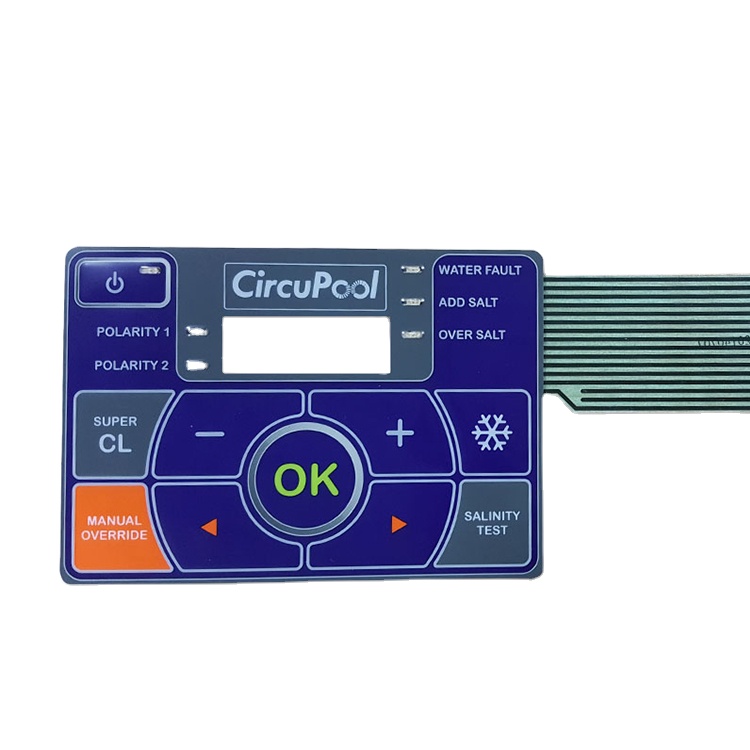Custom PET Membrane Switch Keypad, ESD Shielding Layer Thin Film Push Button Membrane Switch for Electronic Equipment
