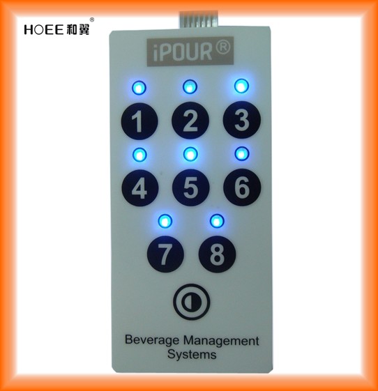 Custom LED Backlit Membrane Switch Keypad, Tactile Metal Dome Push Button Membrane Switch for Industrial Device Control Panel
