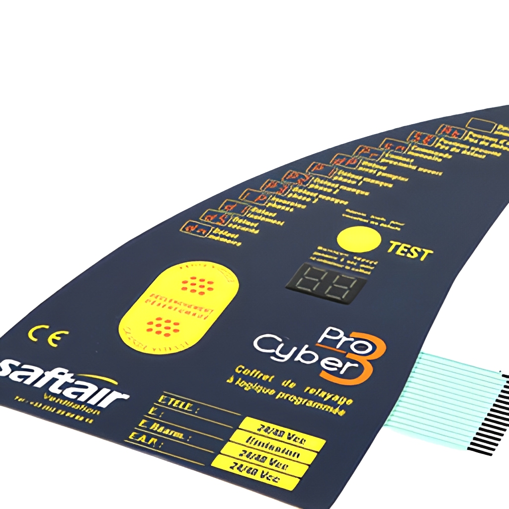 Polyester Dome or Metal Dome Options Rated  1 Million  Custom Membrane Switch Instrumentation Keypad