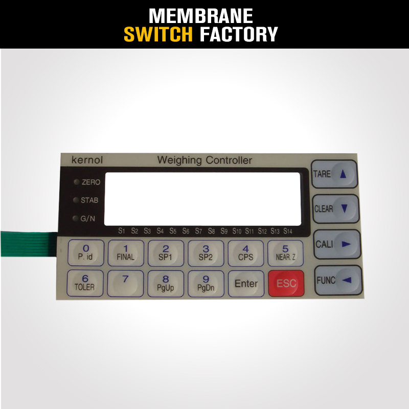 Custom Silk Screen Printing Membrane Switch Flexible Thin Film Keypad Push Button Switch for Household and Medical Equipment