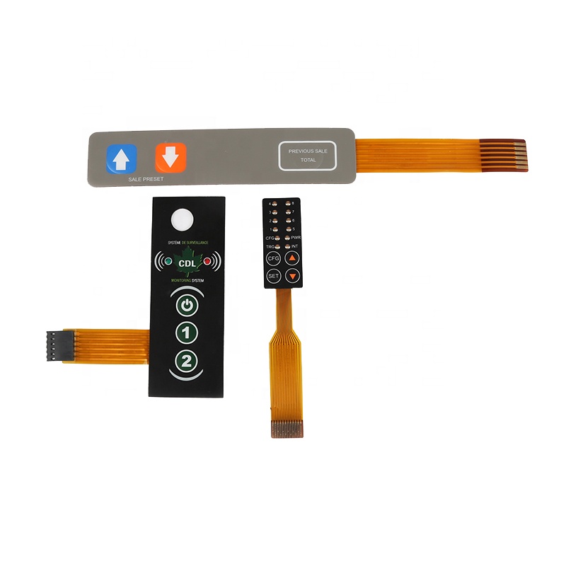 High Quality Customized Membrane Push Button Switch, FPC Circuit Membrane Keypad Switch With Shielding Layer