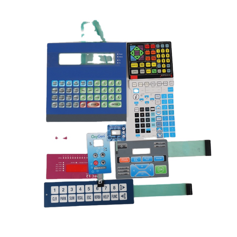 Custom Membrane Switch Medical Device Keypad Durable Medical Grade Polyester PET Compliant RoHS REACH 3M Adhesive Backing 2.54mm