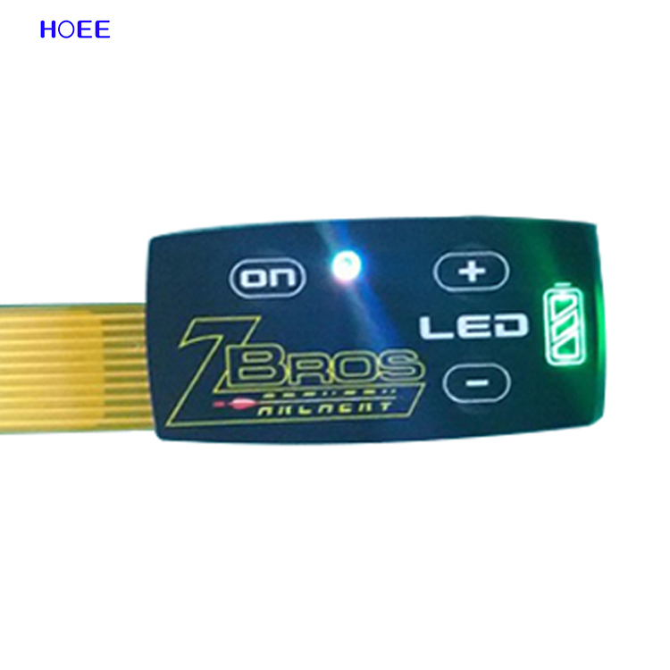 Custom LED Backlit Membrane Switch Keypad, Tactile Metal Dome Push Button Membrane Switch for Industrial Device Control Panel