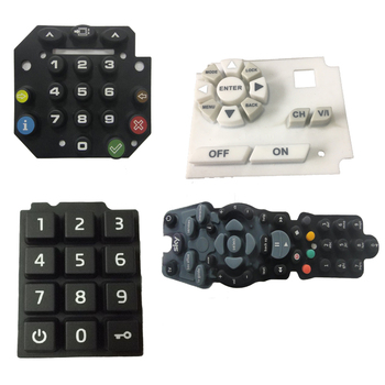 Flexible telephone silicone rubber keypad