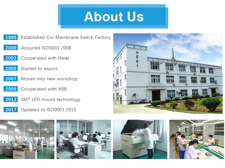 OEM ODM Custom Membrane Switch Keypad, PET PC Graphic Overlay Tactile Push Button Membrane Switch for Industrial Control Panel
