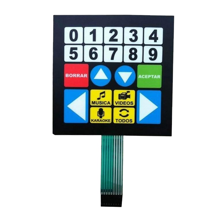 OEM ODM Custom Membrane Switch Keypad, PET PC Graphic Overlay Tactile Push Button Membrane Switch for Industrial Control Panel