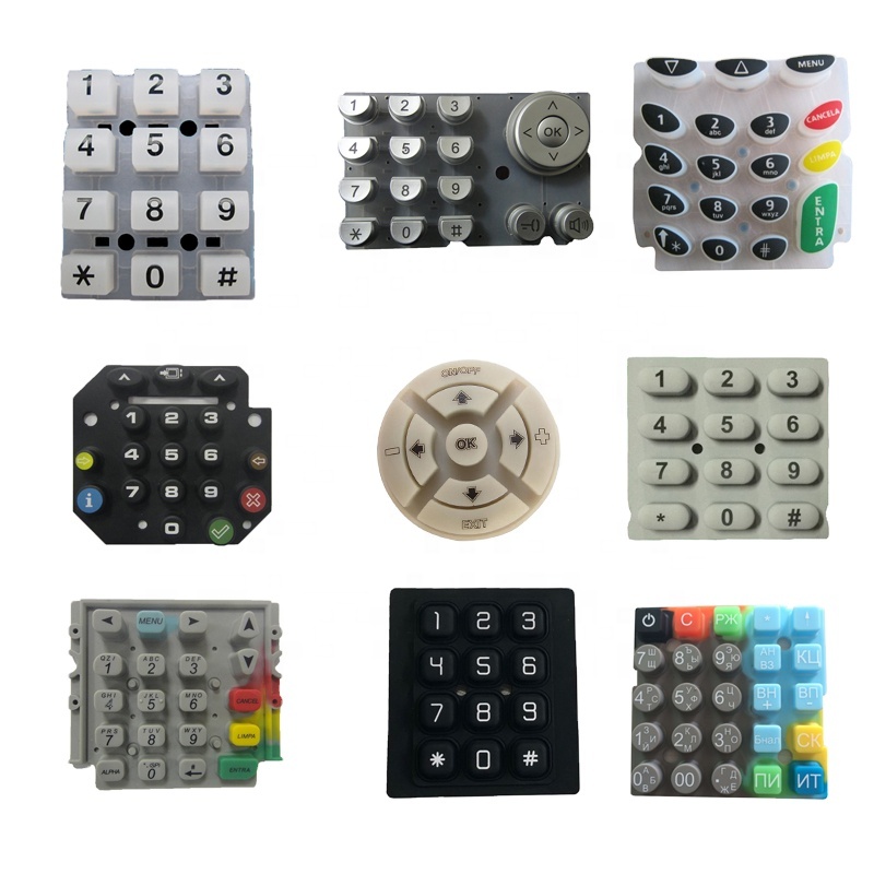 Hoee Factory Membrane Switch Keypad with Rubber Buttons 4*4/1*4/3*4/4*5 Layout MCU Expansion DIY Electronic Keyboard